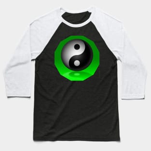 Yin Yang - Green Baseball T-Shirt